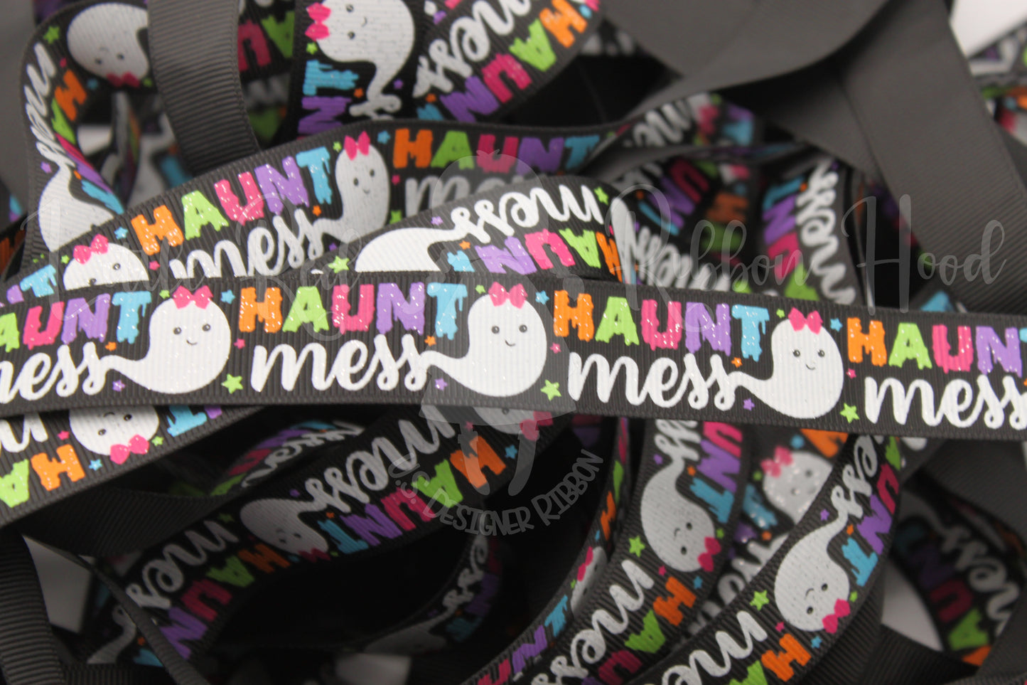 5 Yards 7/8" Haunt Mess Ribbon