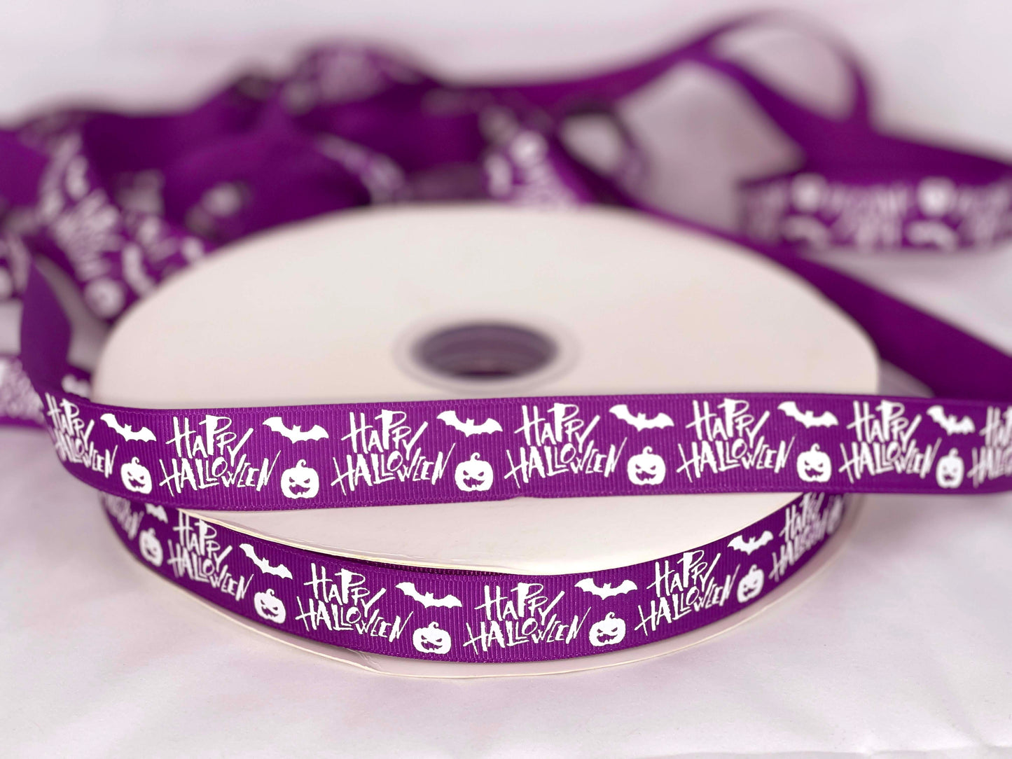 5 Yards 7/8" Happy Halloween Ribbon